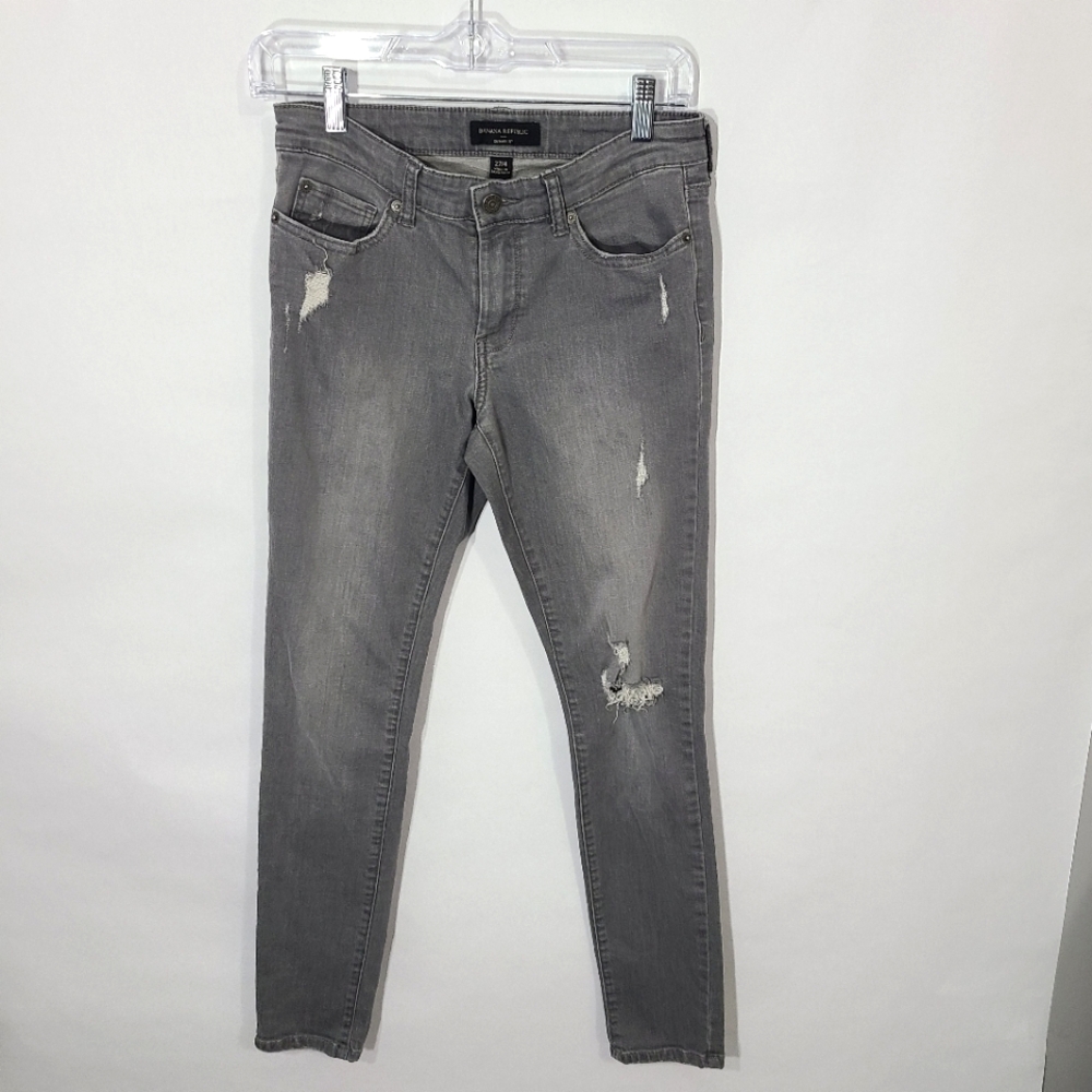 Banana‎ Republic Women's Skinny Fit Size 27/4 Jeans Color Gray Pants Street Wear